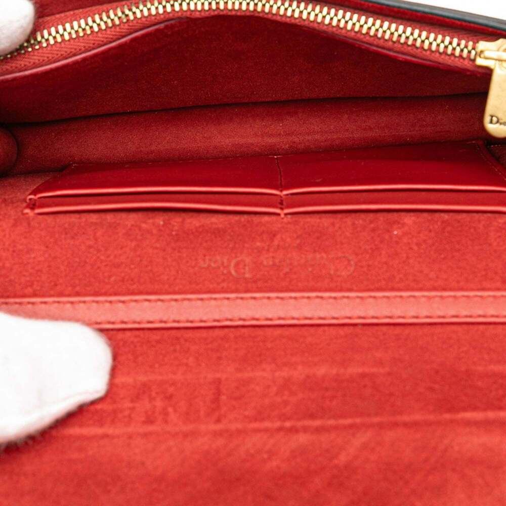 CHRISTIAN DIOR Red Leather Shoulder Bag - Picture 9 of 15